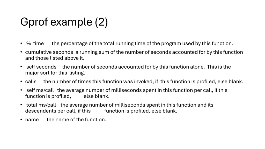 gprof example 2
