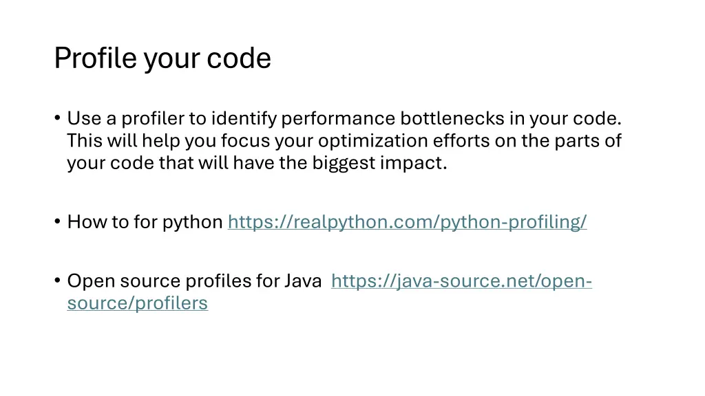 profile your code