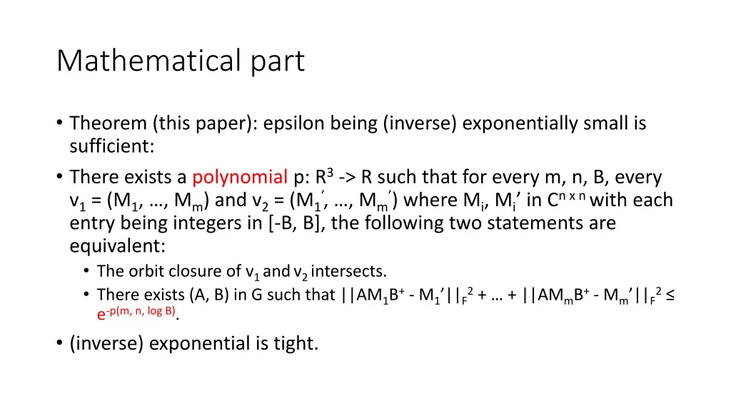 mathematical part 2