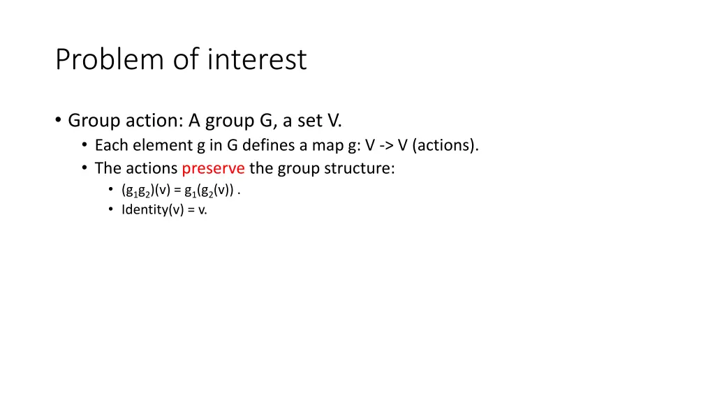 problem of interest