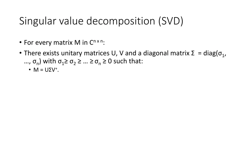 singular value decomposition svd