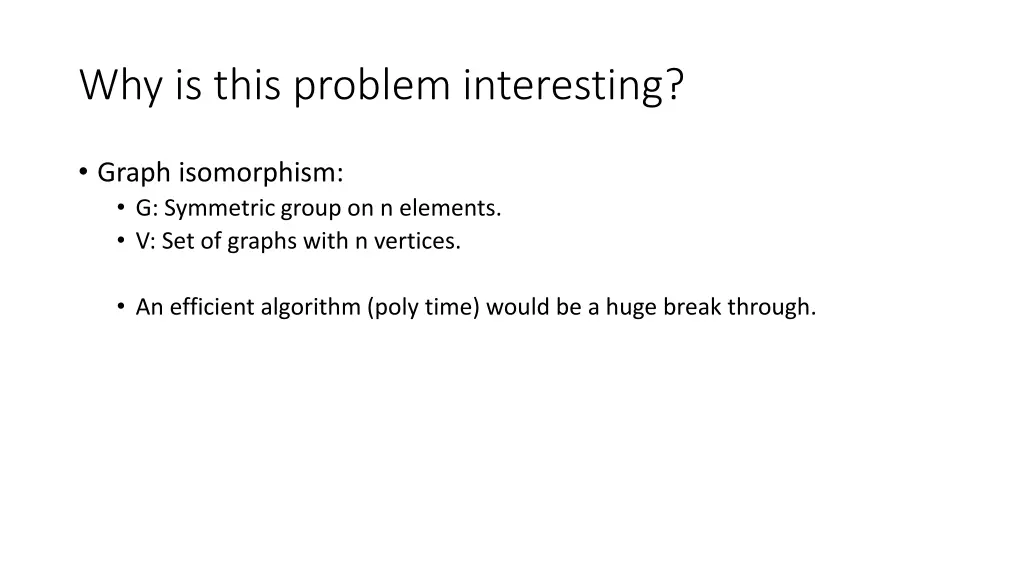 why is this problem interesting