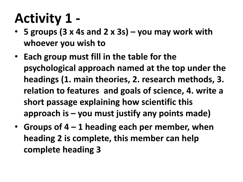 activity 1 5 groups