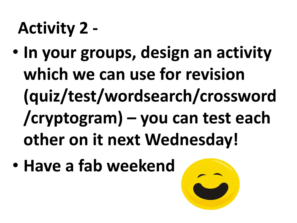 activity 2 in your groups design an activity