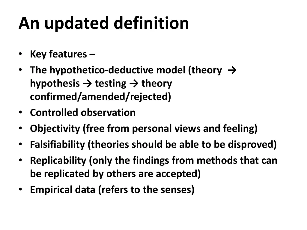 an updated definition
