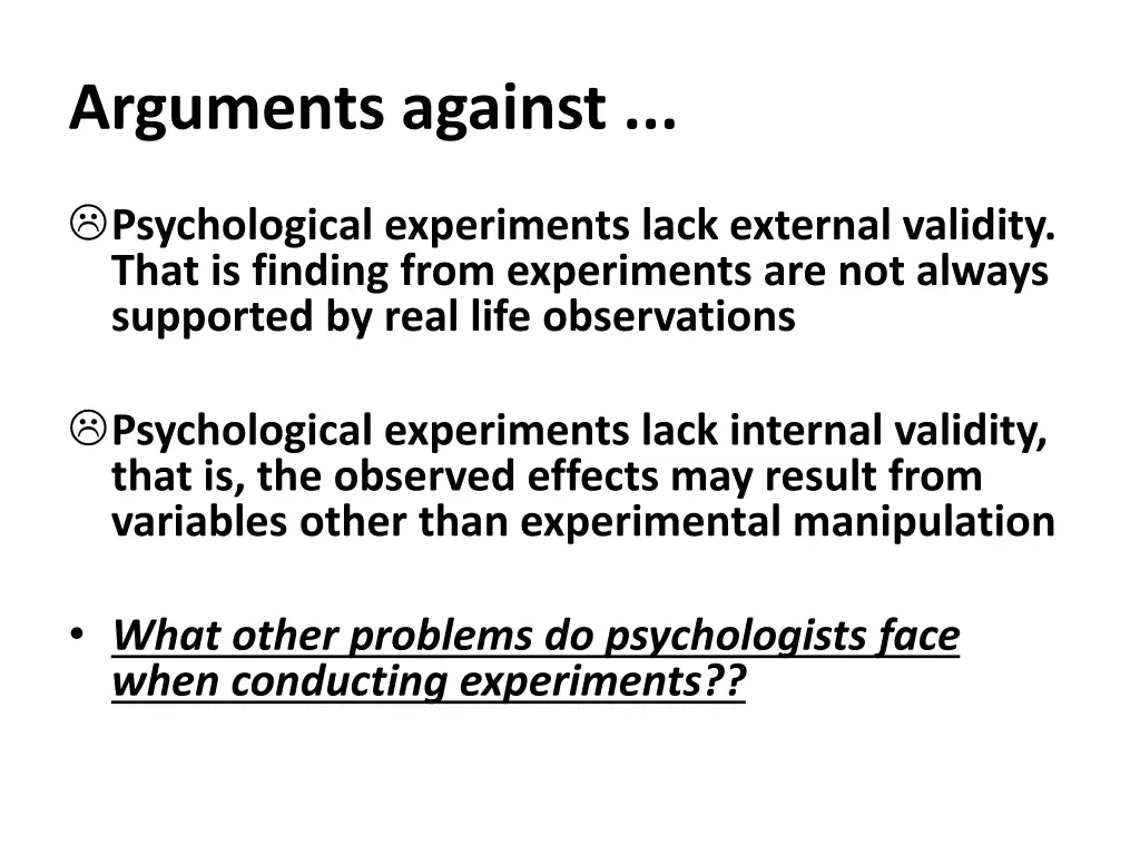 arguments against