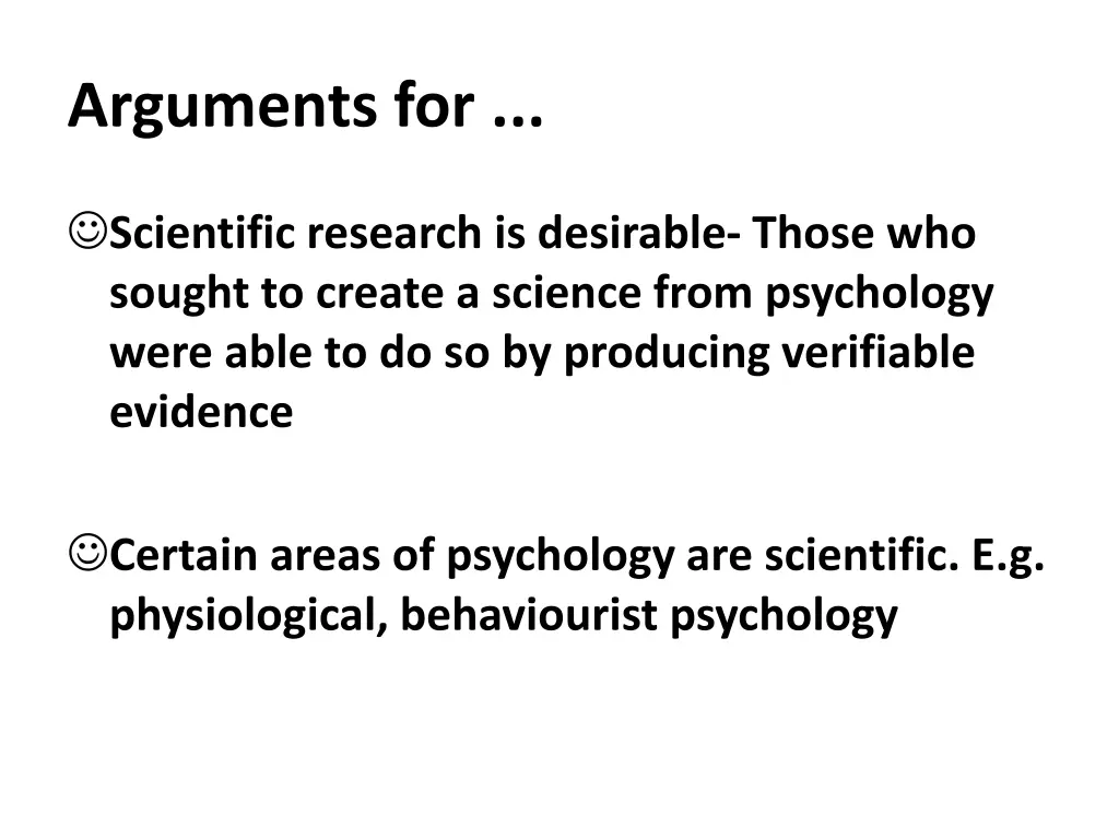 arguments for