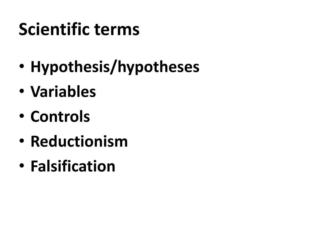 scientific terms