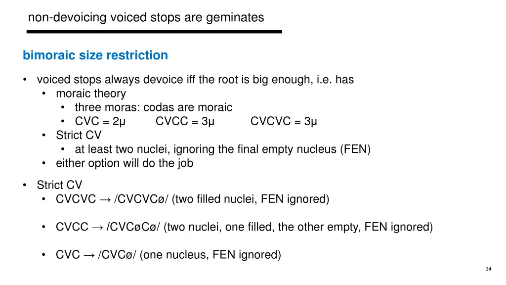 non devoicing voiced stops are geminates