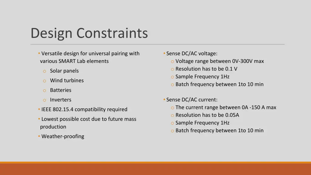 design constraints