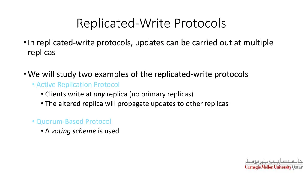 replicated write protocols