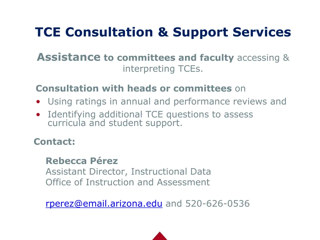 tce consultation support services