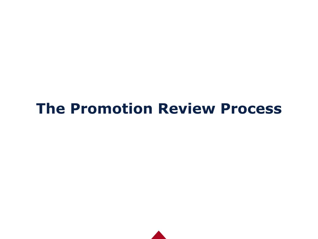 the promotion review process