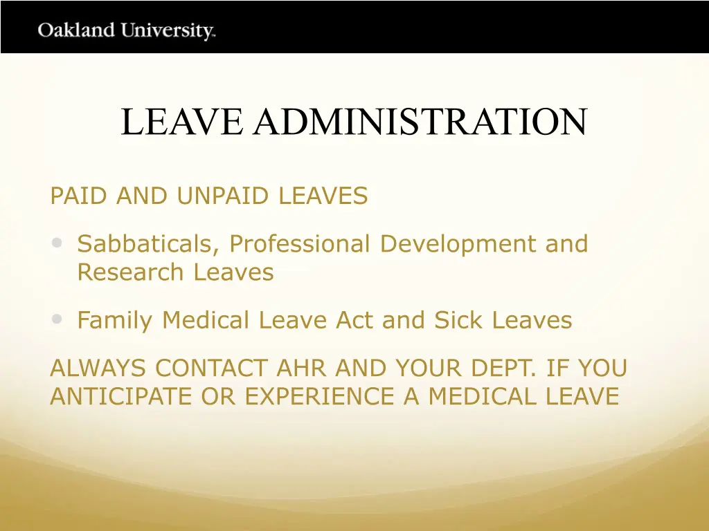leave administration