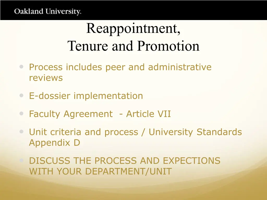 reappointment tenure and promotion