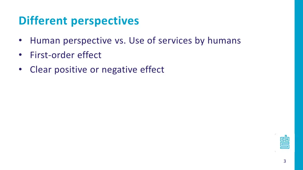 different perspectives
