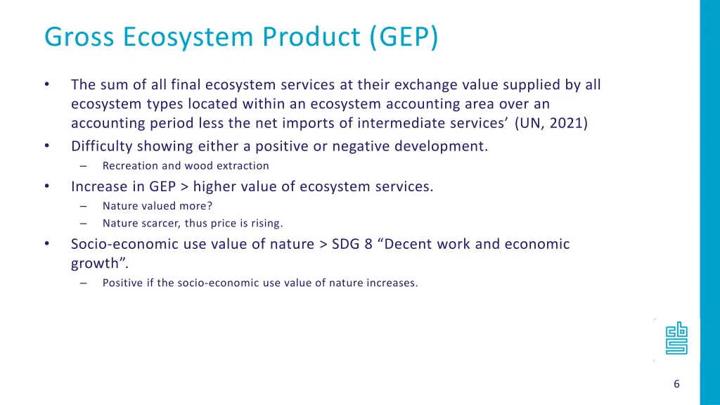 gross ecosystem product gep