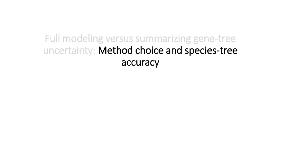 full modeling versus summarizing gene full 1