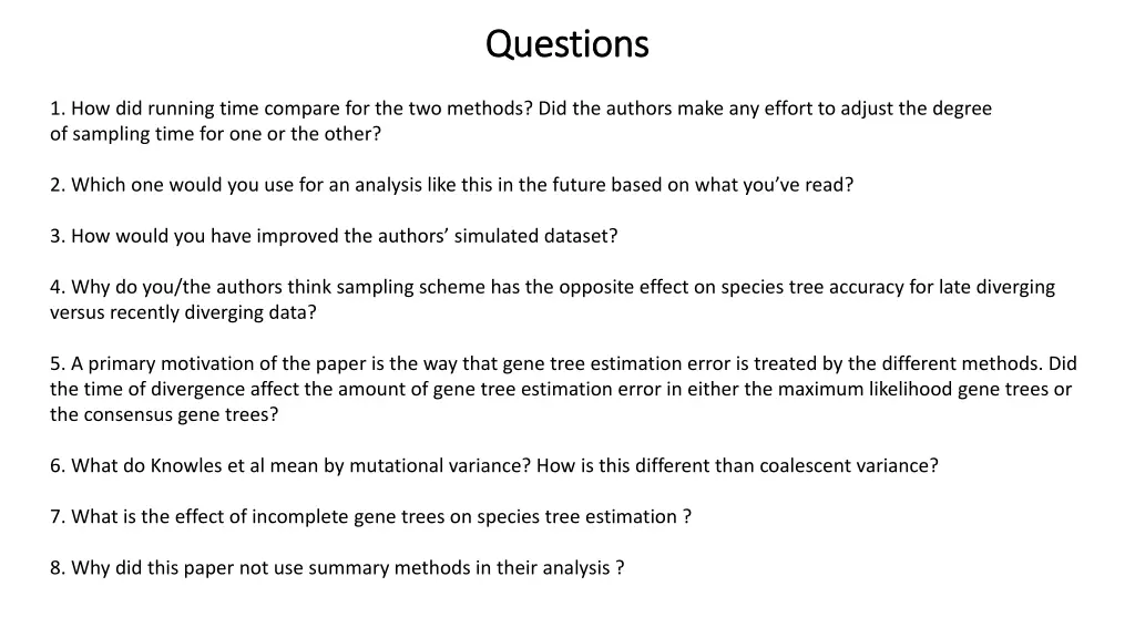 questions questions