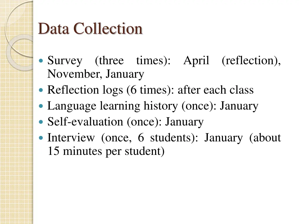 data collection
