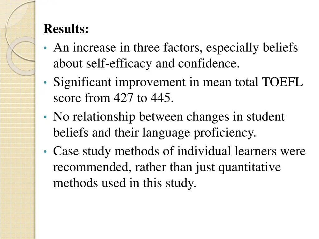 results an increase in three factors especially