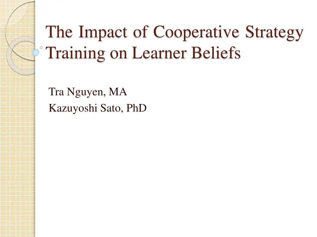 the impact of cooperative strategy training
