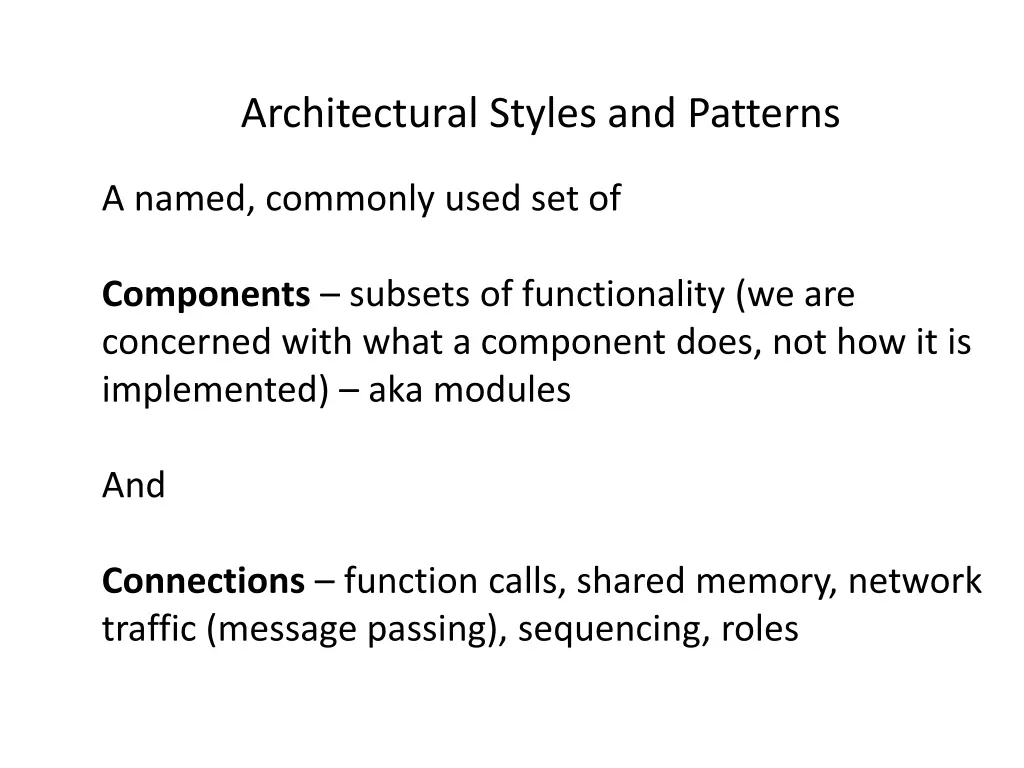 architectural styles and patterns 1