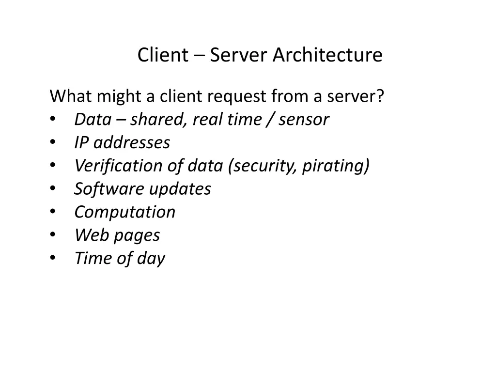 client server architecture