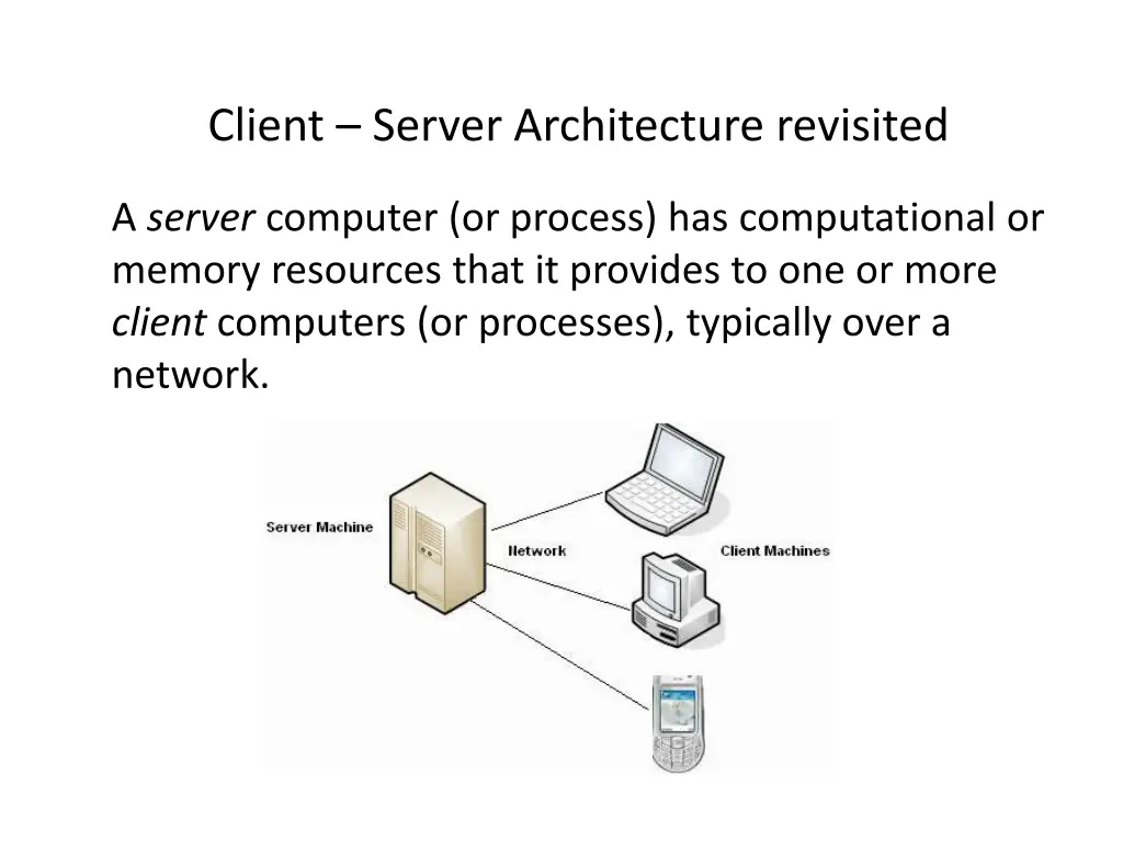 client server architecture revisited