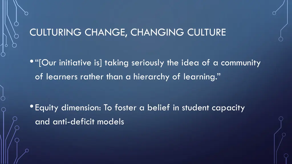 culturing change changing culture