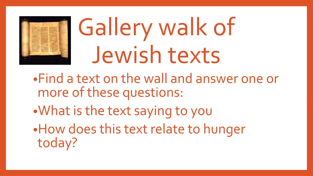 gallery walk of jewish texts find a text