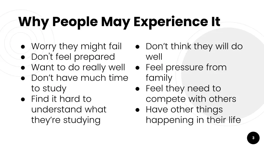 why people may experience it