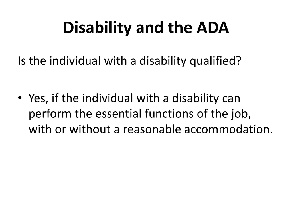 disability and the ada 1