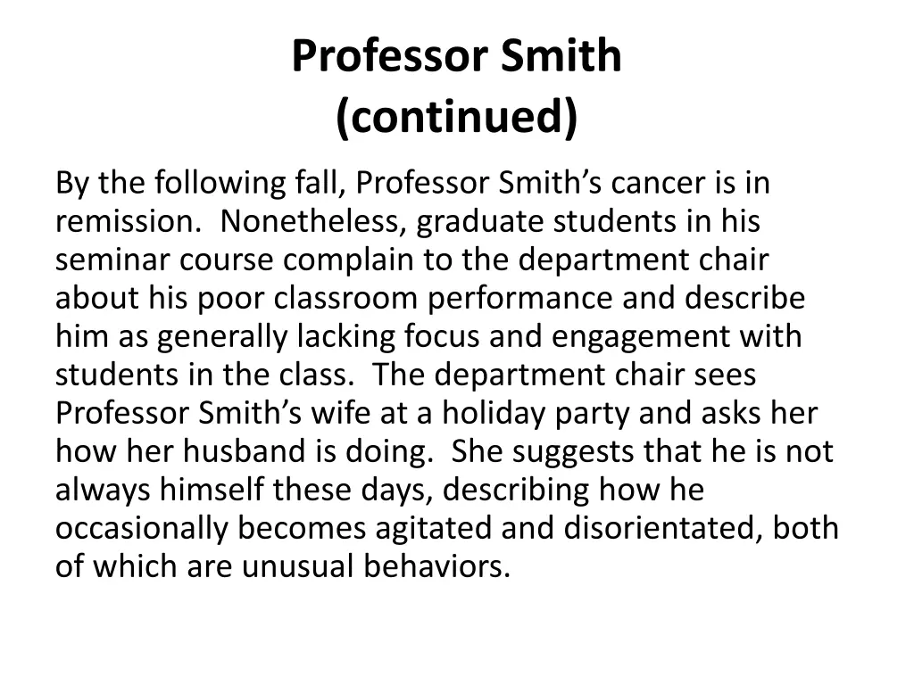 professor smith continued