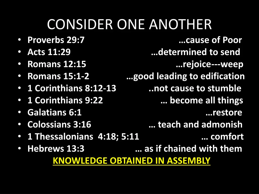 consider one another proverbs 29 7 cause of poor