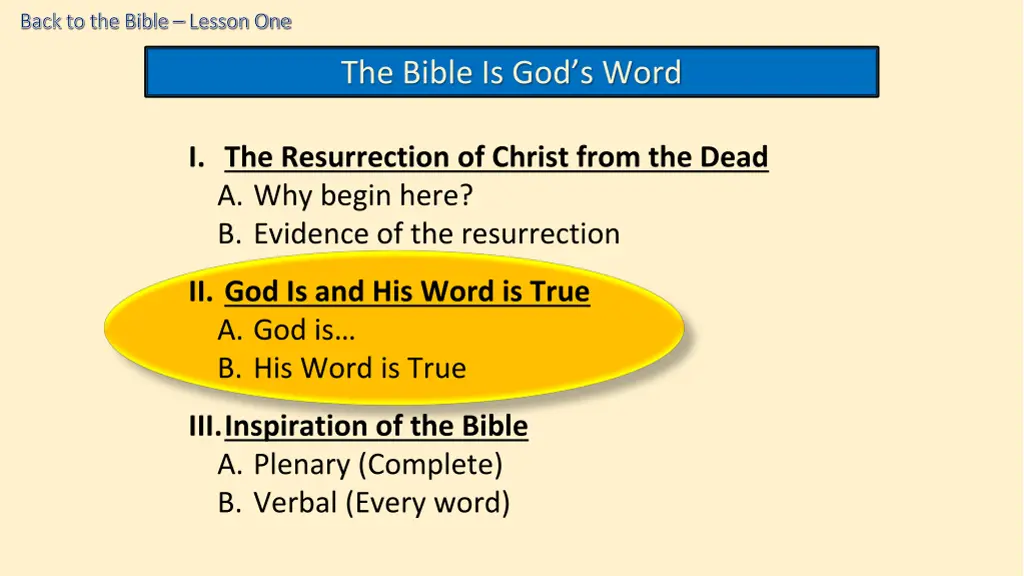 back to the bible back to the bible lesson one 1