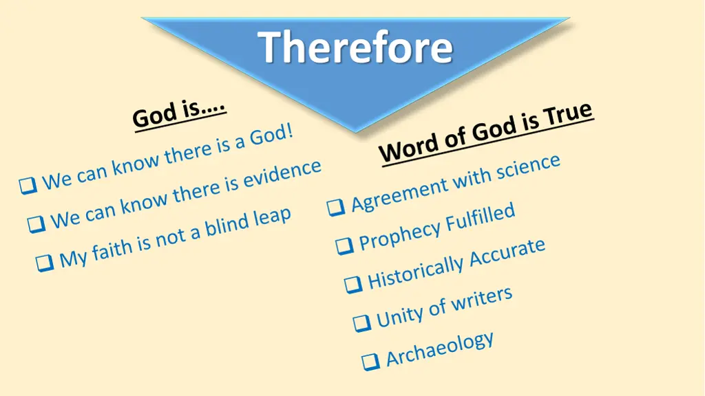 therefore
