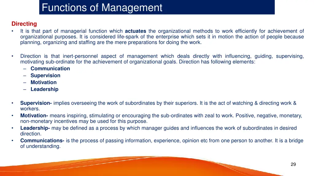 functions of management 7