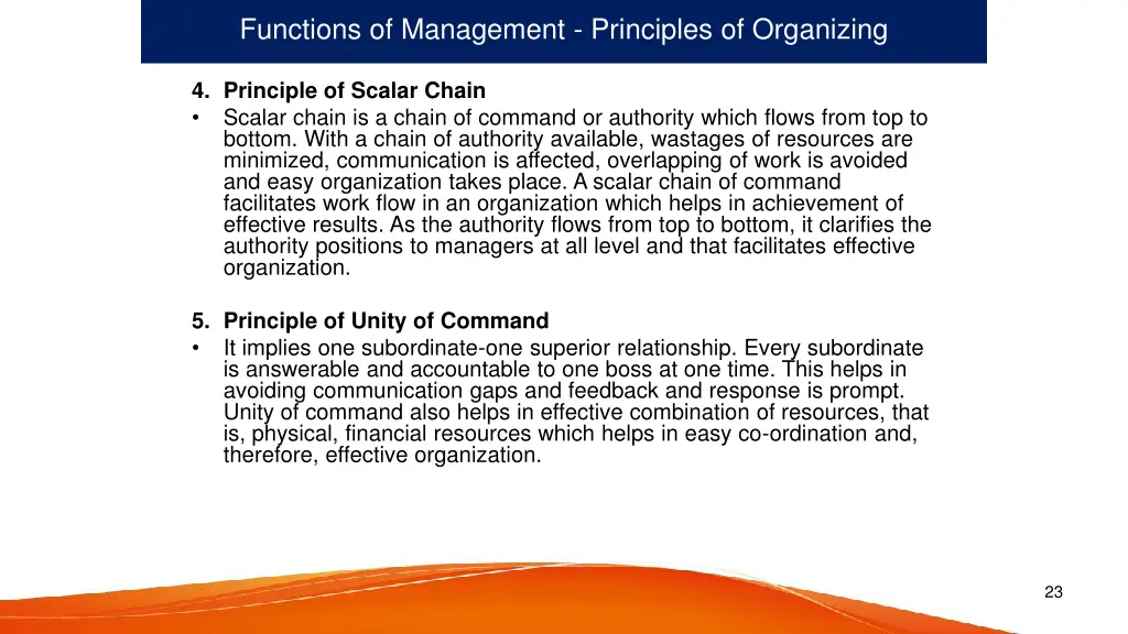 functions of management principles of organizing 3