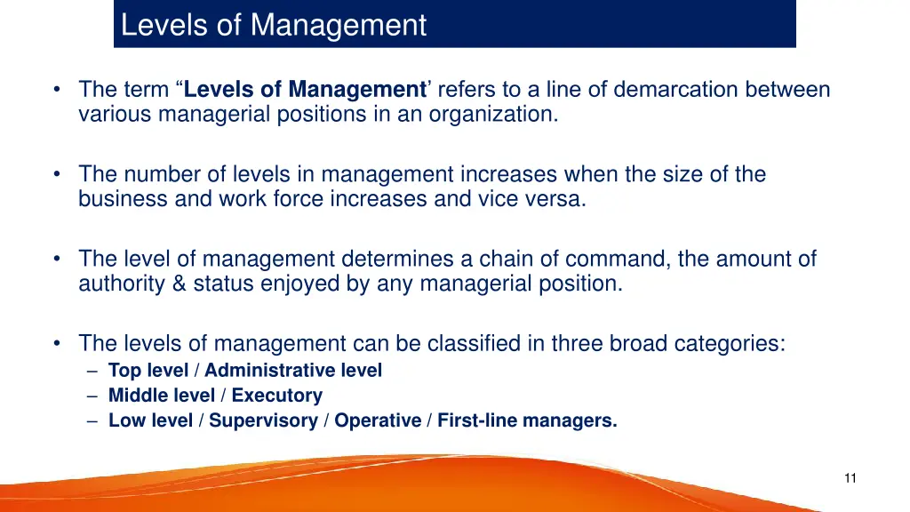 levels of management