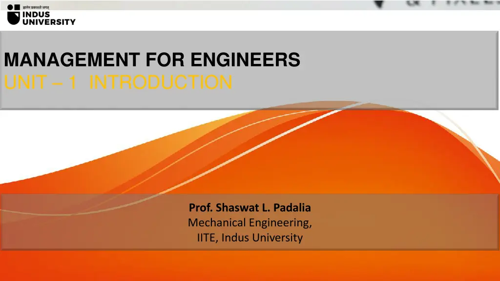 management for engineers unit 1 introduction
