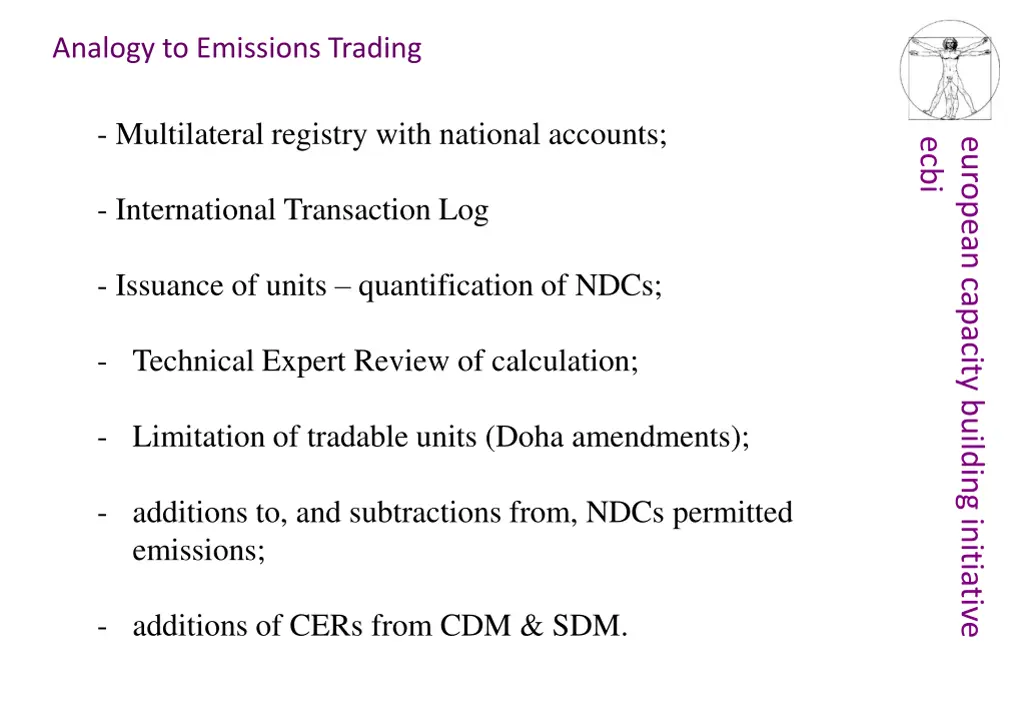 analogy to emissions trading