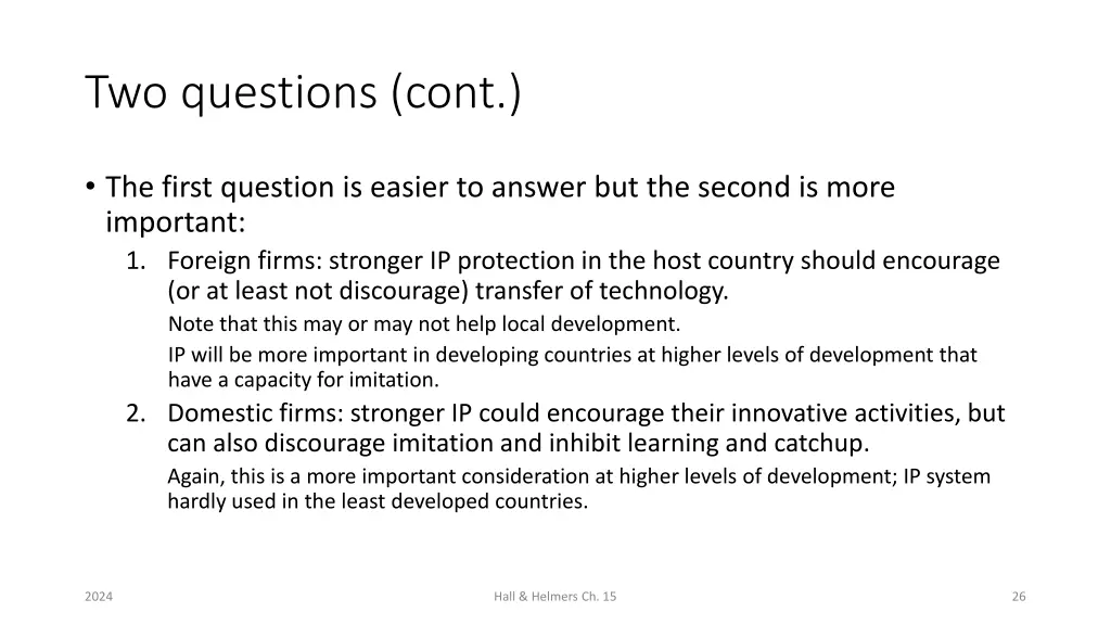 two questions cont