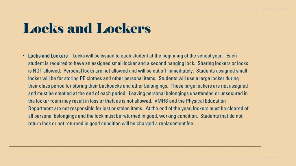 locks and lockers