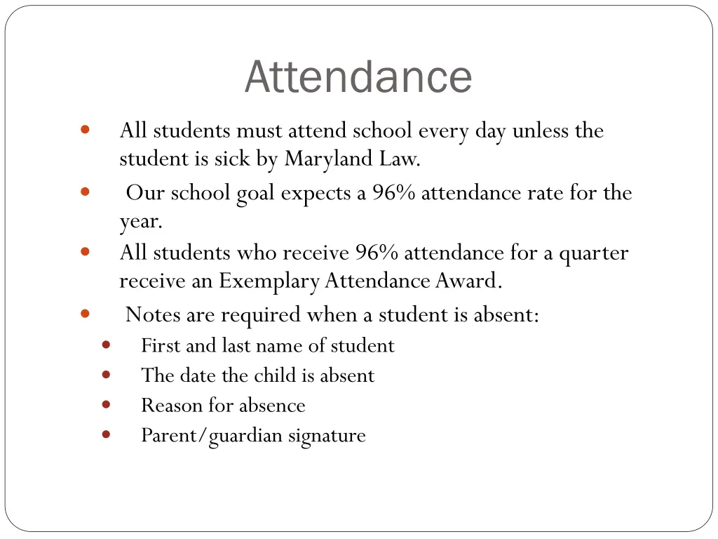 attendance