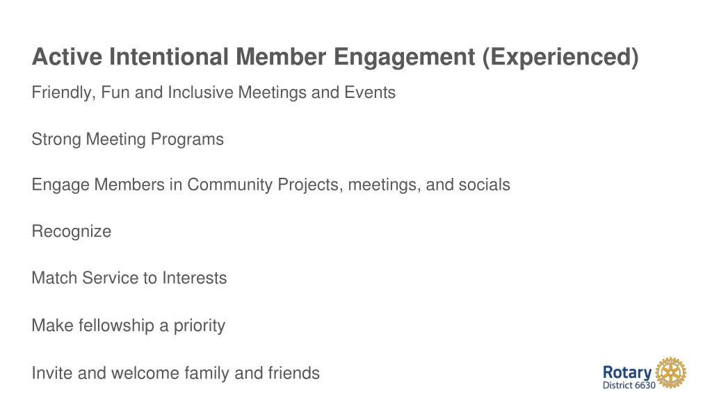 active intentional member engagement experienced