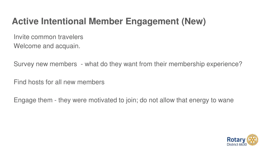 active intentional member engagement new