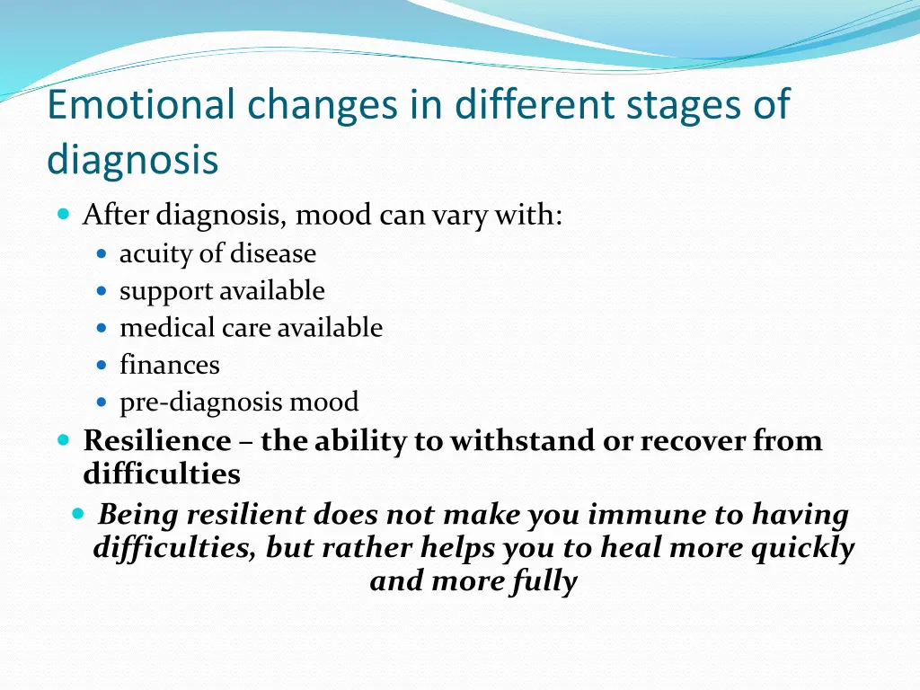 emotional changes in different stages 1