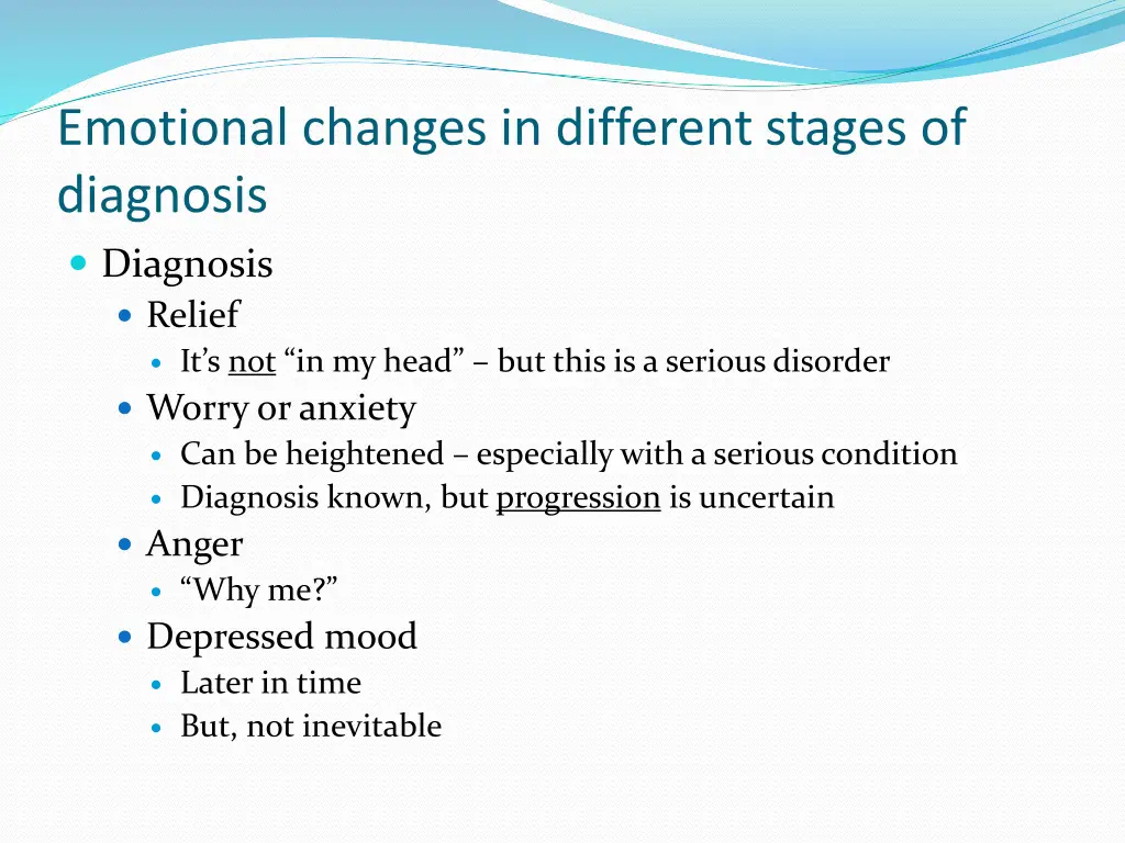 emotional changes in different stages