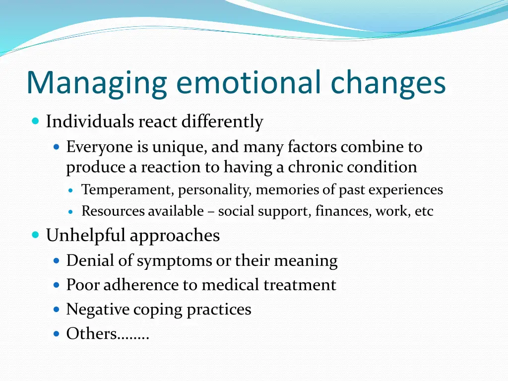 managing emotional changes
